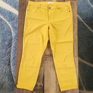 Loft Yellow Women's Cropped Jeans, Women's Size 8/29